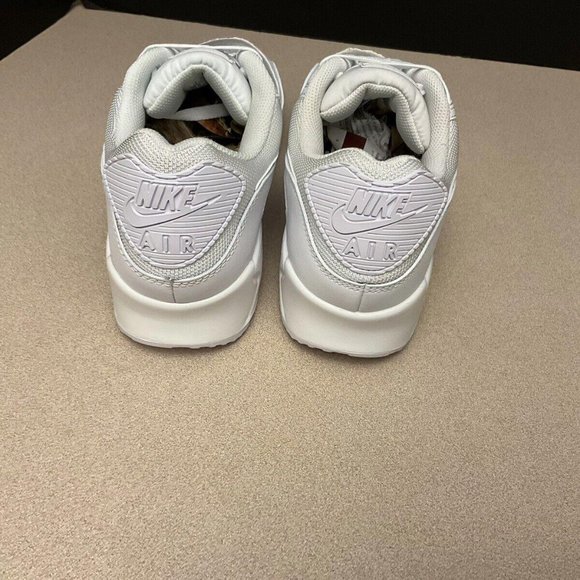 New! Display! Mens Nike Air Max 90 “Triple White” Running Shoes. Size 13. Nice!! - Picture 5 of 8
